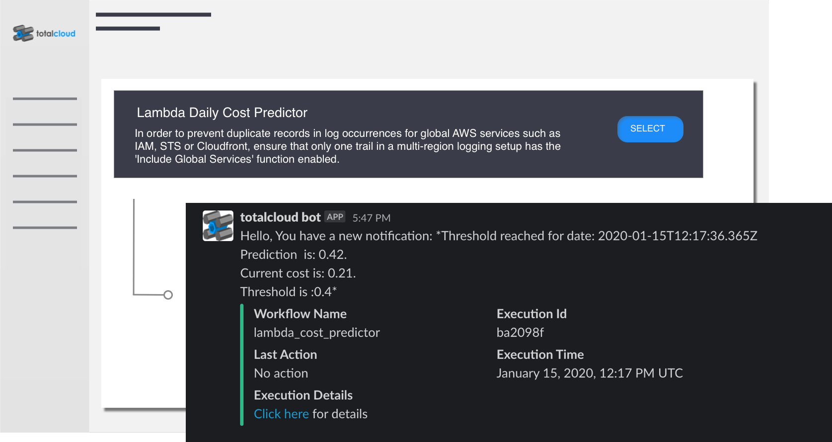 AWS Lambda Daily Cost Predictor